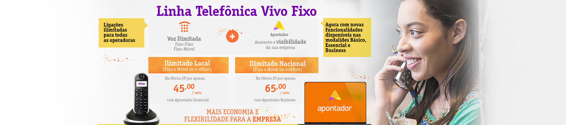 Vivo Fibra Linha Telefônica Vivo Fixo para empresas - Ecotelecom