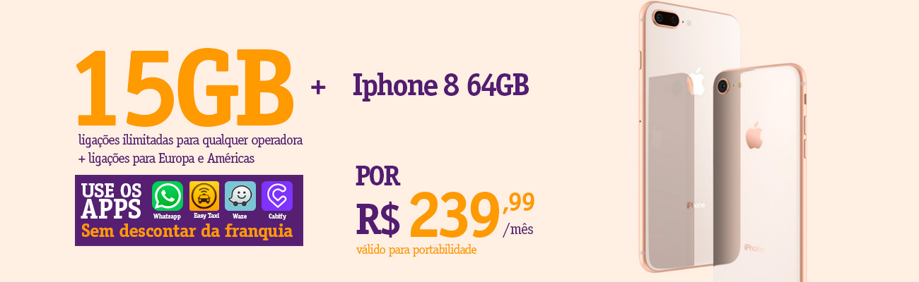 Vivo Empresas Iphone 8 64GB + 15GB de Internet - Ecotelecom - Vivo Empresas