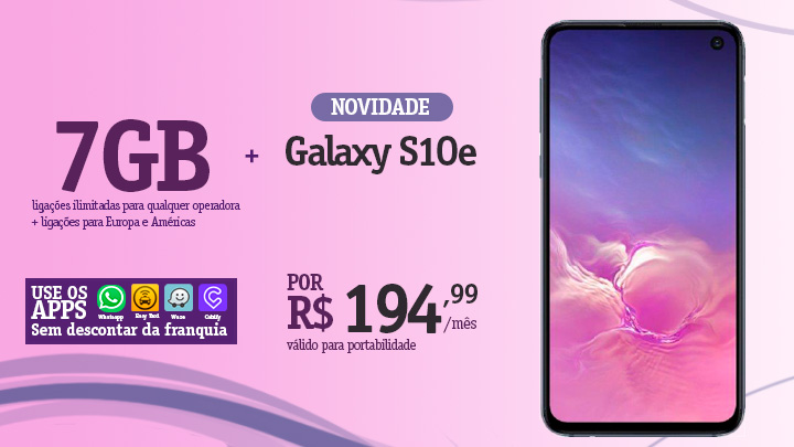 Galaxy S10 Internet Móvel 7GB - Vivo Empresa Ecotelecom